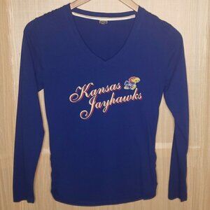 University Of Kansas Long Sleeve V Neck Shirt